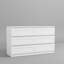 Commode double 6 tiroirs Modern White
