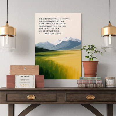 Canvas Wall Art Christian Numbers 624-26 Mountain Canvas Wall Art Vintage Poster Print Home Decor