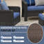 TL Un canapé trois places + deux chaises pivotantes + deux repose-pieds + une table d'appoint