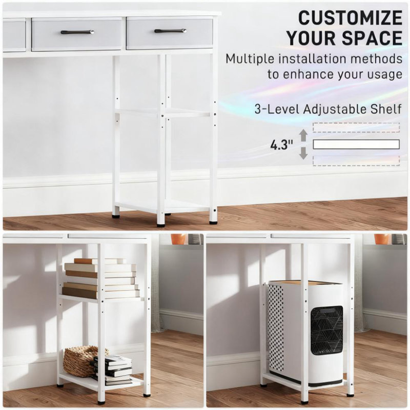 Petit bureau d'ordinateur, Blanc