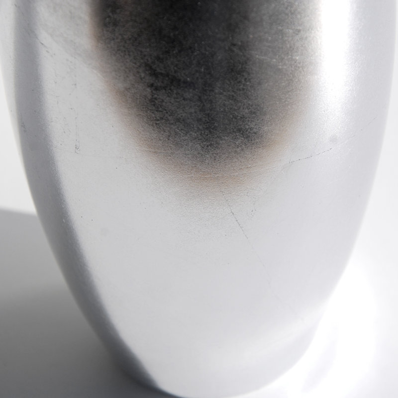 Eman Handmade Glass Table Vase, Silver