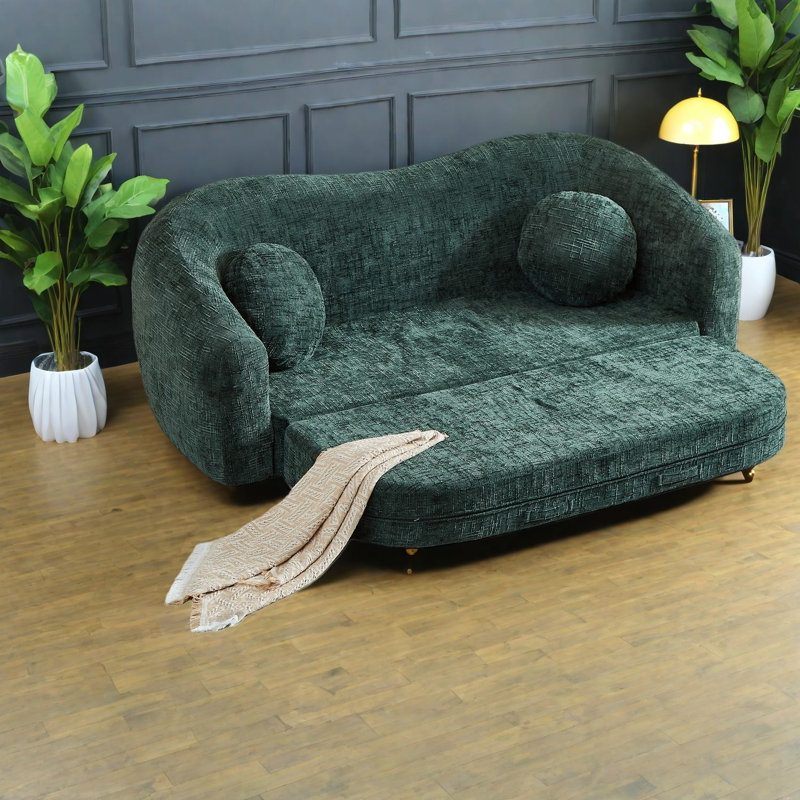 Canapés convertibles à compression, fauteuil inclinable en chenille 86 pouces