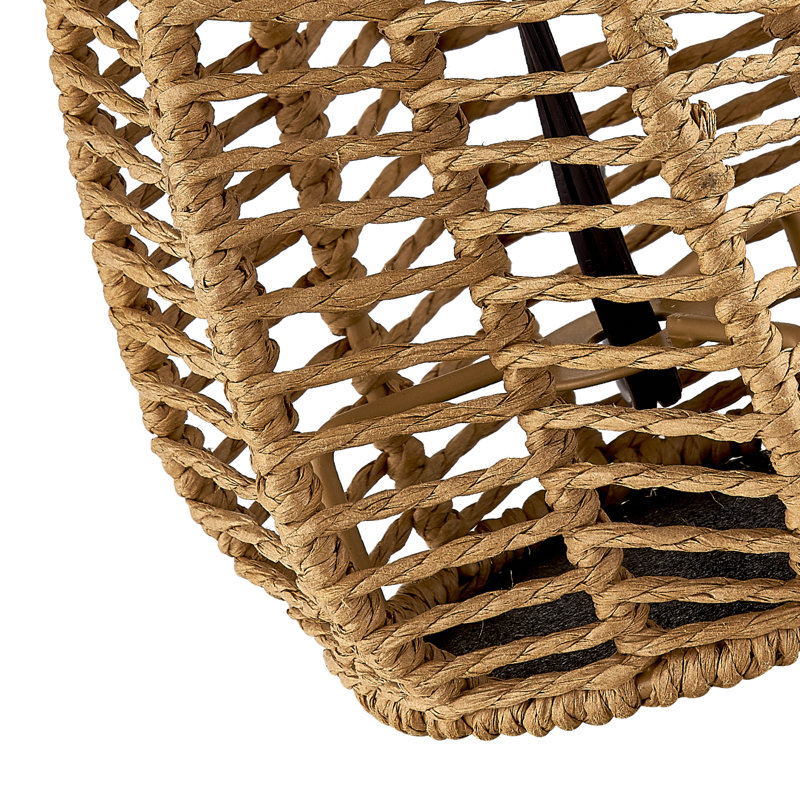 Bailes 12.5'' Small Coastal Brown Rattan Table Lamp Set