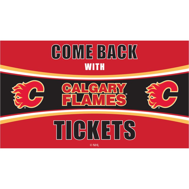 Come Back with Tickets PVC Doormat, NHL Calgary Flames