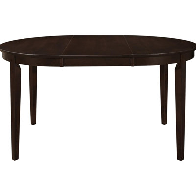 Table de salle à manger asiatique en bois franc cappuccino ovale