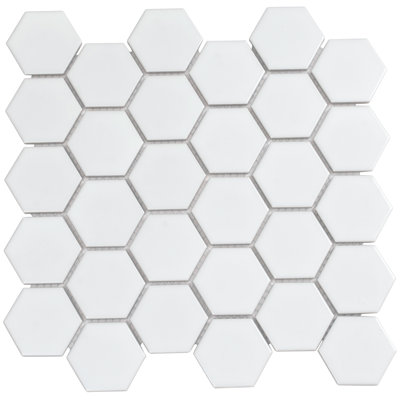 Cirkel Hex 10,7 po X 11,1 po Carreau de mur et de sol en mosaïque de porcelaine (8,25 pieds carrés / caisse) - paquet de 10