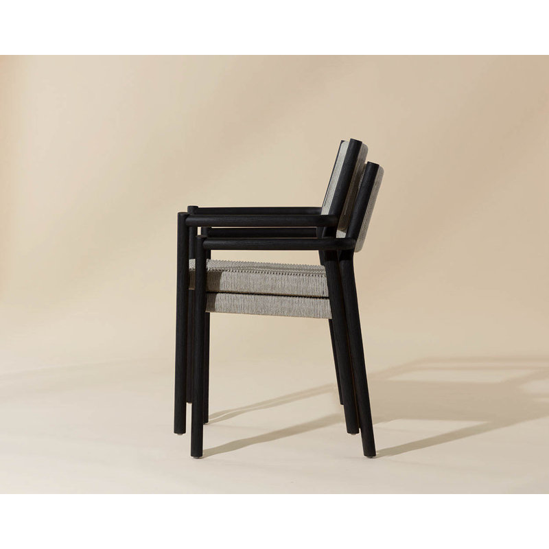 Outdoor Dining Armchair, Charcoal