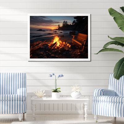 «Alrich Beach Beach Bonfire IV», reproduction sur toile