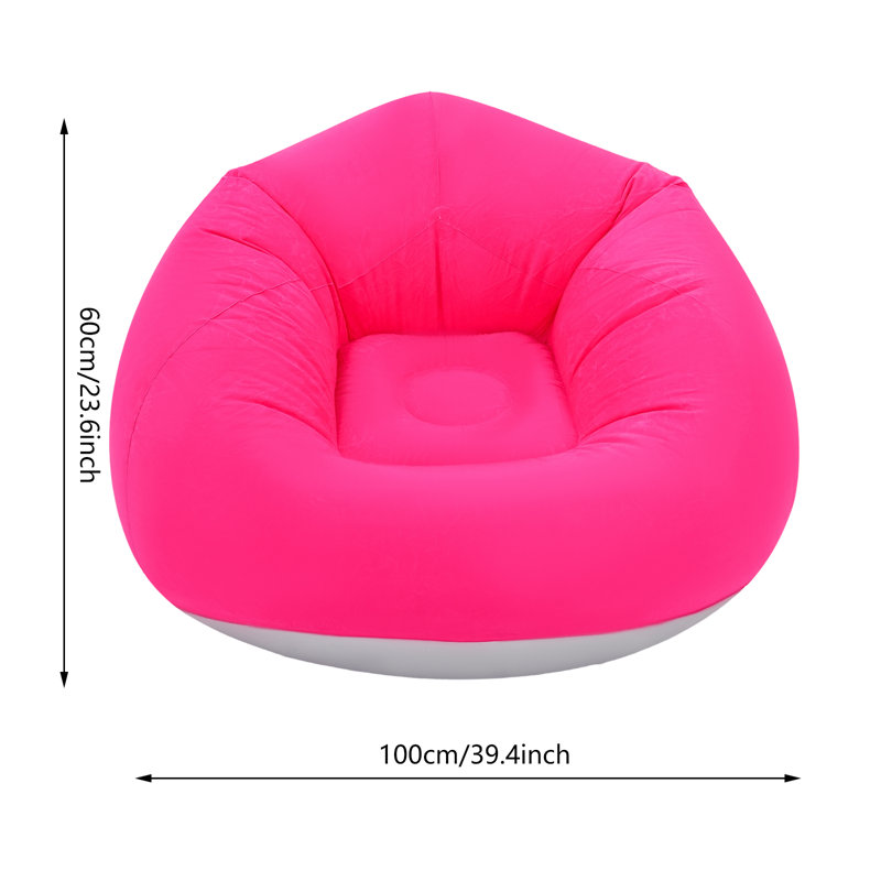 6Pcs Adults Portable Bean Bag Inflatable Lazy Sofa Chairs With Air Pump For Reading Camping Rose Pink, Rose Pink