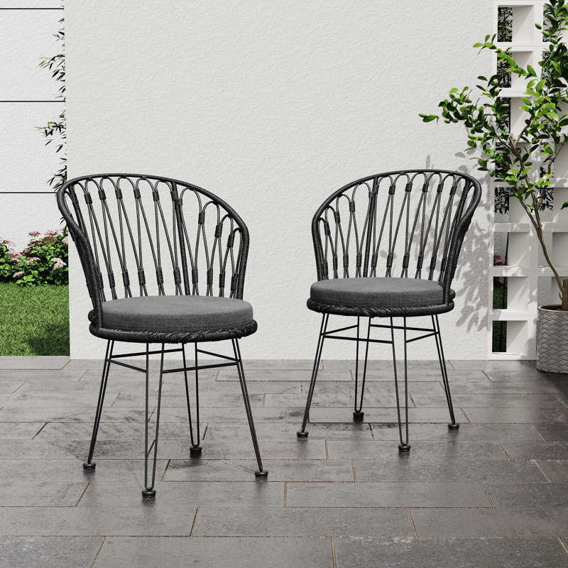 Chaise Tavon, 2 pièces avec 2 coussins