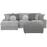 Méridienne 2 pièces avec coussins de siège Stafford, coussins décoratifs et repose-pieds cocktail Stafford