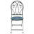 Gatsby Iron Outdoor Folding Dining Chairs with Mosaic Seat