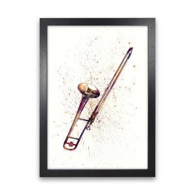 Trombone Watercolour by Michael Tompsett - Print