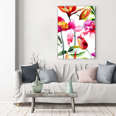 Field Flowers - Wrapped Canvas Print