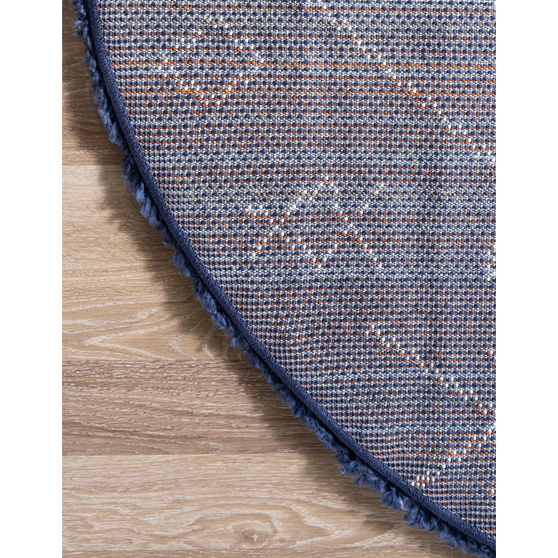 Paquette Geometric Shag Area Rug, Round 152cm