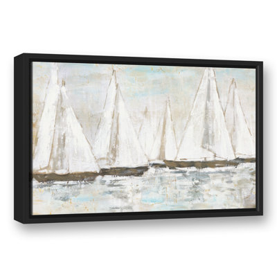 " White Painted Sailboats " Painting Print