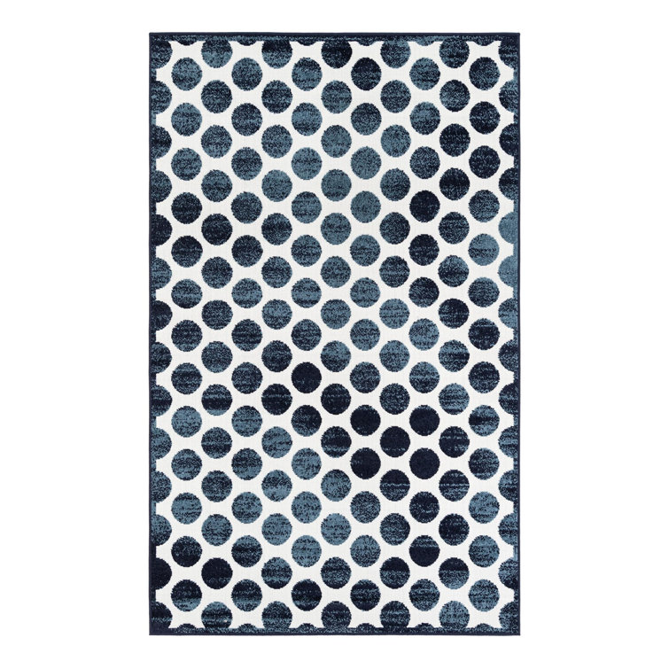 Sabrina Soto Dots Indoor/Outdoor Rug Navy Blue