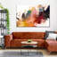 Large Abstract Oil - reproduction sur toile tendue-393363659