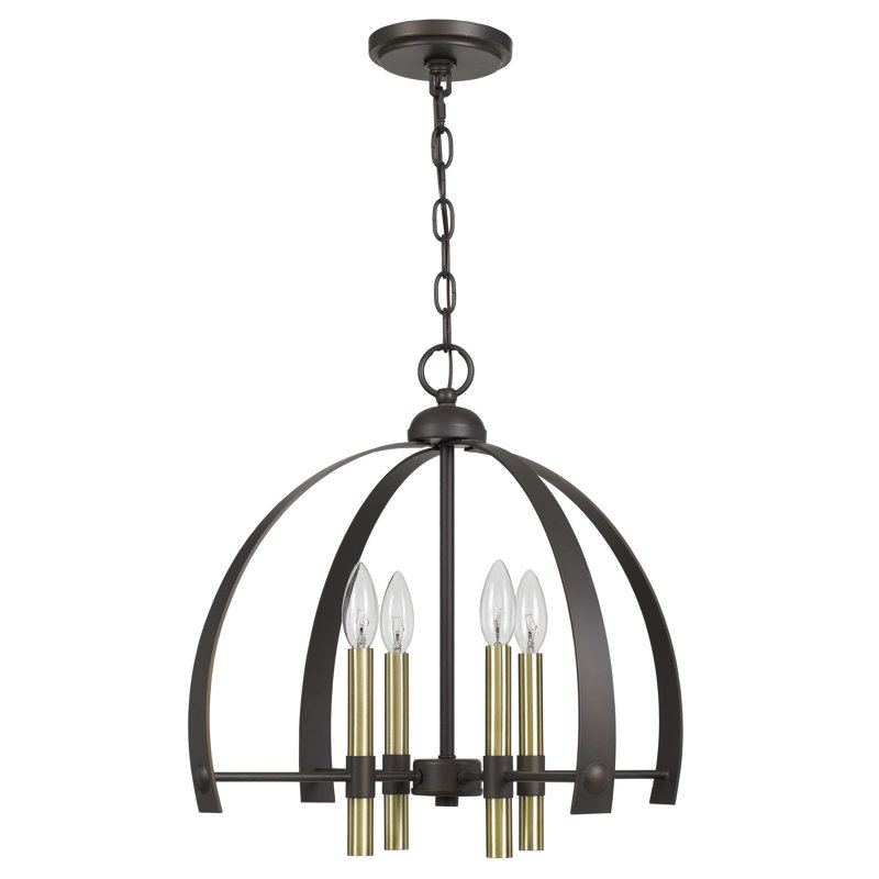 4 - Light Geometric Chandelier