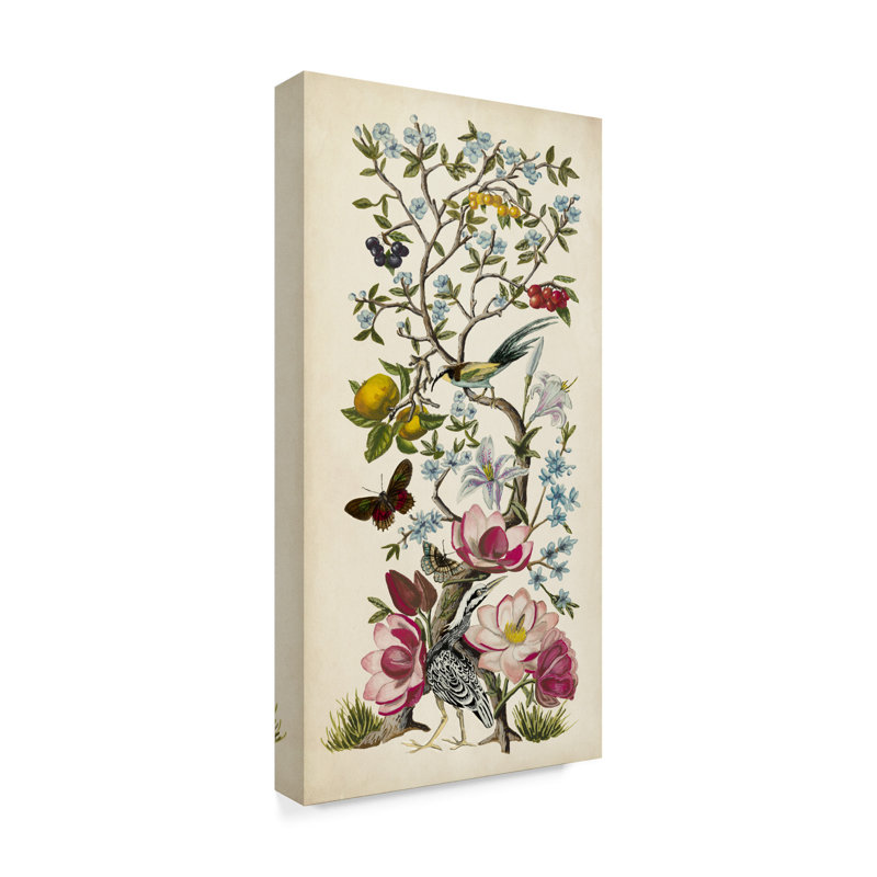 «Chinoiserie Natura II», impression sur toile tendue, H 24 po x l 12 po x P 2 po