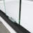 50 - 54 In. W X 72 H Sliding Shower Door, Semi- Adjustable, Clear Thick Tempered Glass, 304 Stainless Steel Handles, Black Glass Semi