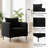 Accent Chair for Living Room, Velvet Comfy Single Sofa Chair Mid-Century Modern Armchair with 1 Pillow and Metal Legs for Bedroom Office Reading-1290054621