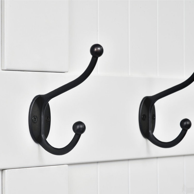 38" 3-In-1 Entryway Hall Tree with Storage Bench, Coat Rack with Four Hooks and Shoe Storage