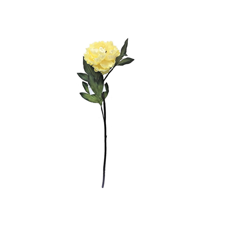 25" Artificial Peony Stem, Yellow