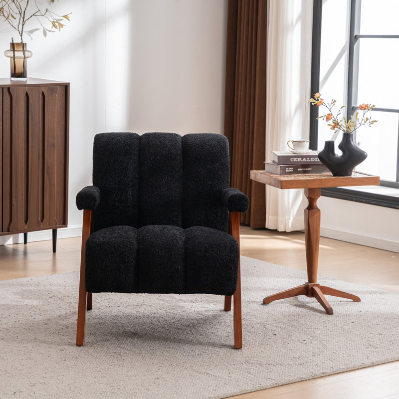 Chaise d'appoint Mid-Century, Noir