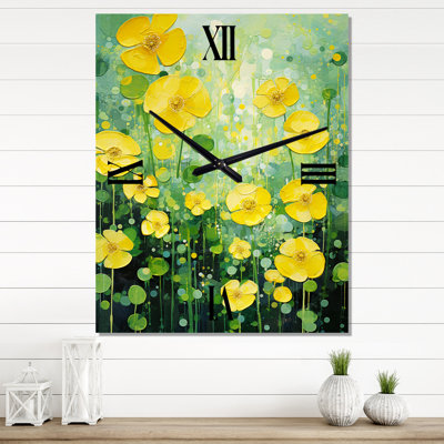 Horloge murale Buttercups Bliss Sunshine