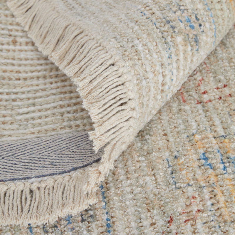 Ramey Transitional Floral & Botanical, Brown/Tan/Blue, Accent Rug, Rectangle 7'6" x 9'6"