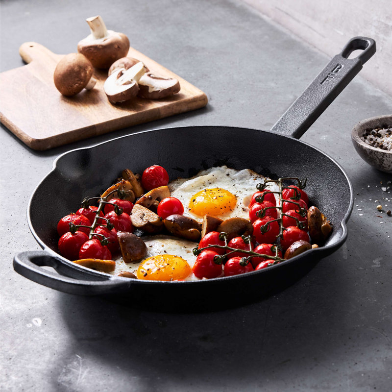 Bobby Flay 10" Black Cast Iron Skillet with Helper Handle