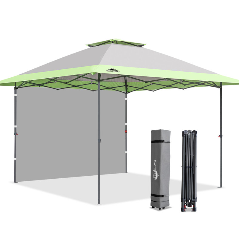 Eagle Peak 13x13 Gray Pop-Up Canopy Tent with Sidewall