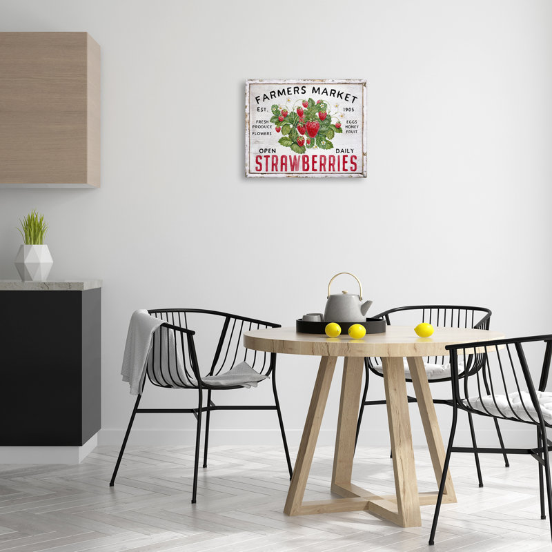 "Farmers Market Strawberries", art mural sur toile par Creatif Belle bp-572_CN, H 16 po x l 20 po