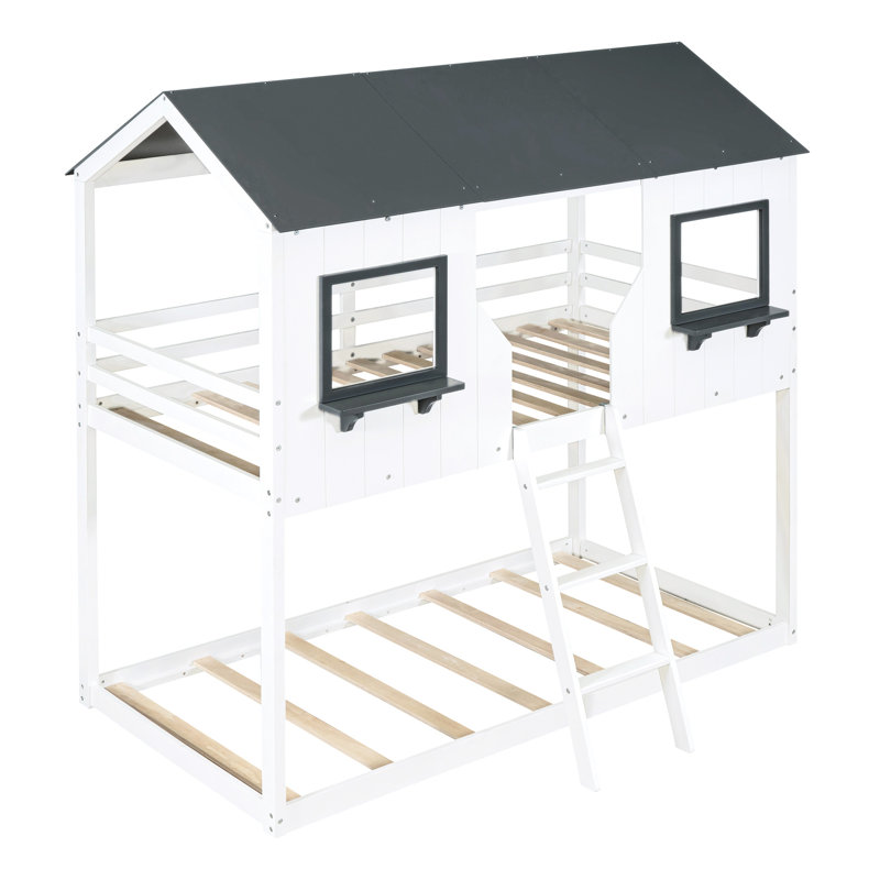Lit simple superposé simple (blanc) - Économisez de l'espace avec du blanc pour un accès facile