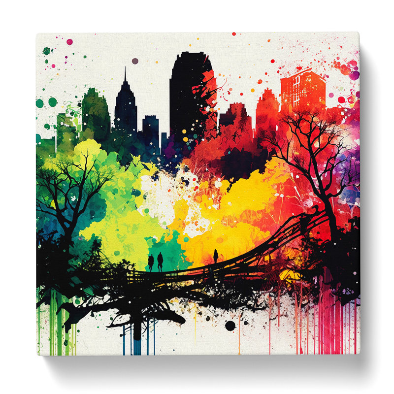 Central Park Splatter - No Frame Print, 50cm H x 50cm W x 3cm D