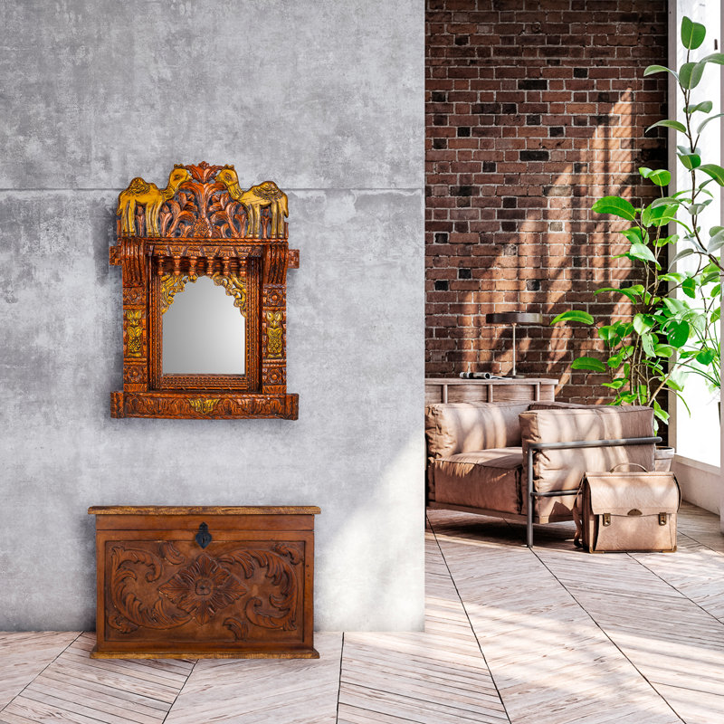 Athleen Engineered Wood Flat Wall Mirror