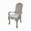 Ensemble de 2 fauteuils capitonnés ivoire et blanc os