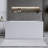 51 Inch Freestanding Solid Surface Bathtub Matte White Soaking Tub with Overflow