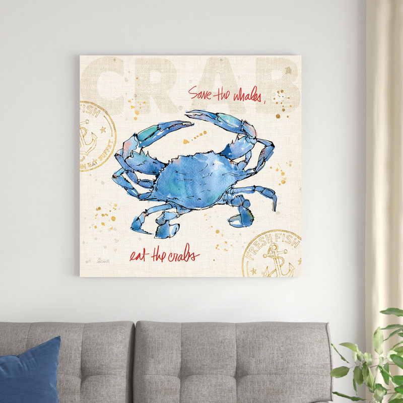 «Coastal Catch II» par Anne Tavoletti - peinture sur toile tendue, H 36 po x l 36 po