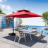 Parasol en porte-à-faux de patio 9 x 12 pi avec base lestée