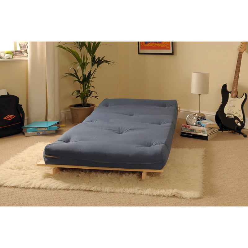 Arlete Upholstered Futon Chair, 76cm H x 76cm W x 78cm D, Navy