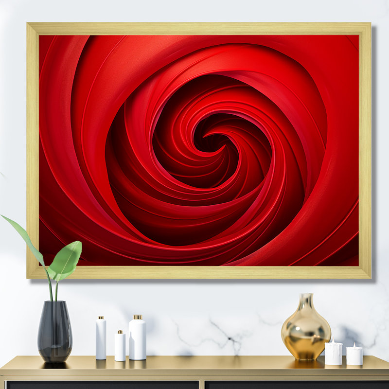 «Keansburg - Abstract Spirals», art mural, Impression dorée sur toile encadrée, H 12 po x l 20 po x P 1 po