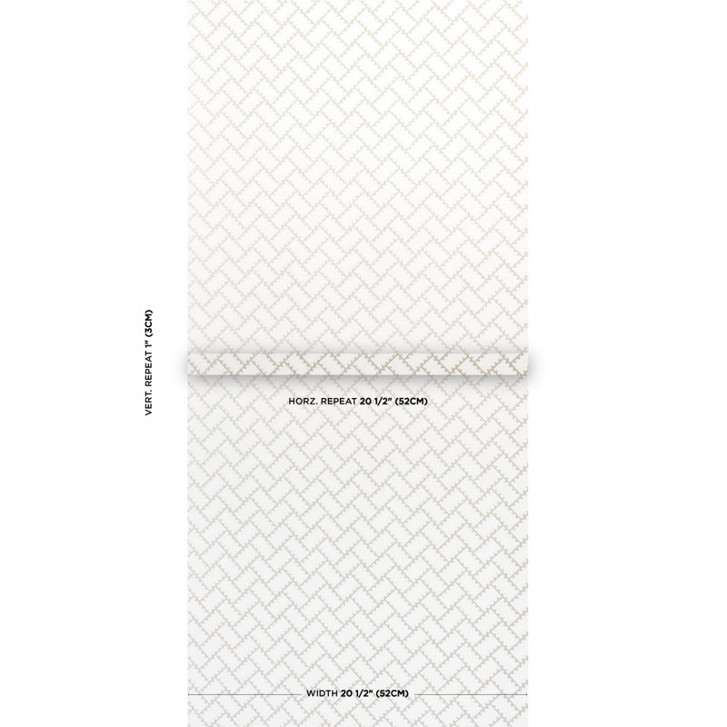 Papier peint Schumacher x Neisha Crosland Parterre, Argent