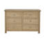 Jeremey Solid Wood 120cm W 6 - Drawer Chest of Drawers