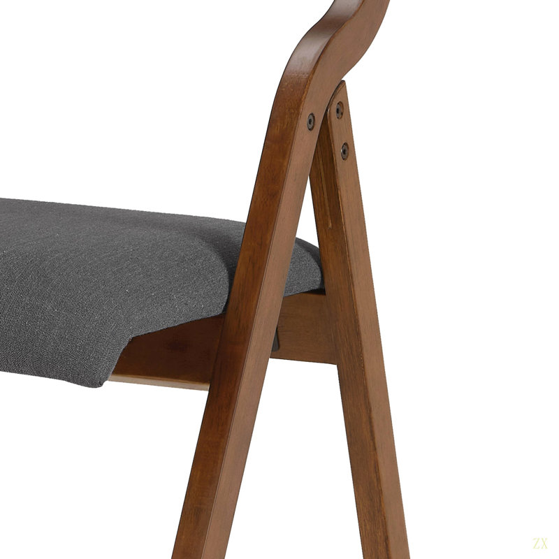 Chaise de salle à manger rembourrée, peu encombrante, facile à transporter, salle à manger, paquet de 2, Gris