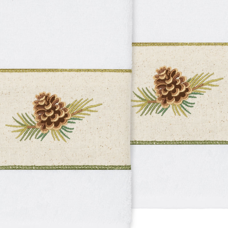 Pierre 100% Turkish Cotton Hand Towel, White