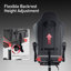 Fauteuil de jeu réglable en similicuir, siège d'ordinateur ergonomique avec appui-tête, repose-pieds et soutien lombaire-806468881