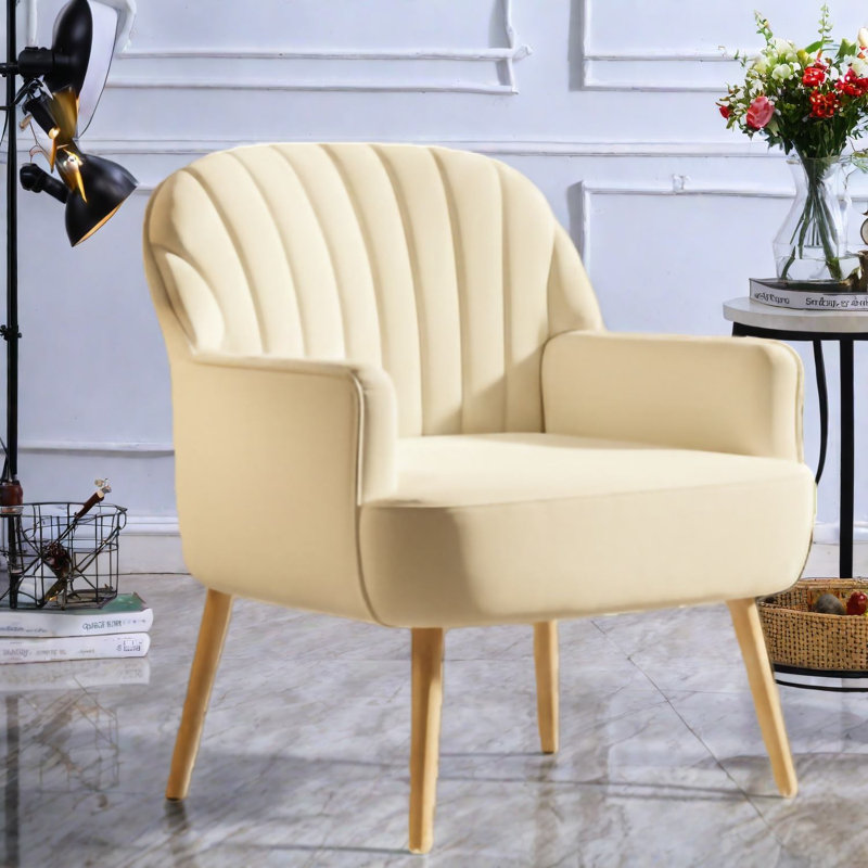 Chaise d'appoint confortable en velours de style moderne avec pieds en métal pour une vie polyvalente