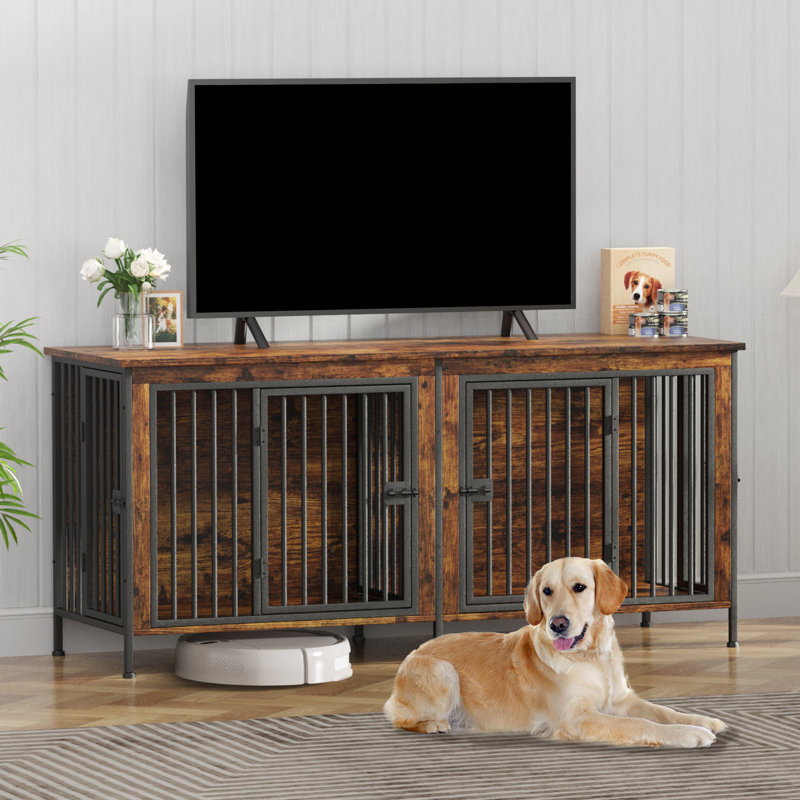 Fidelmar Furniture Style Crate, Brown, 33.46" H x 78.74" W x 27.55" D
